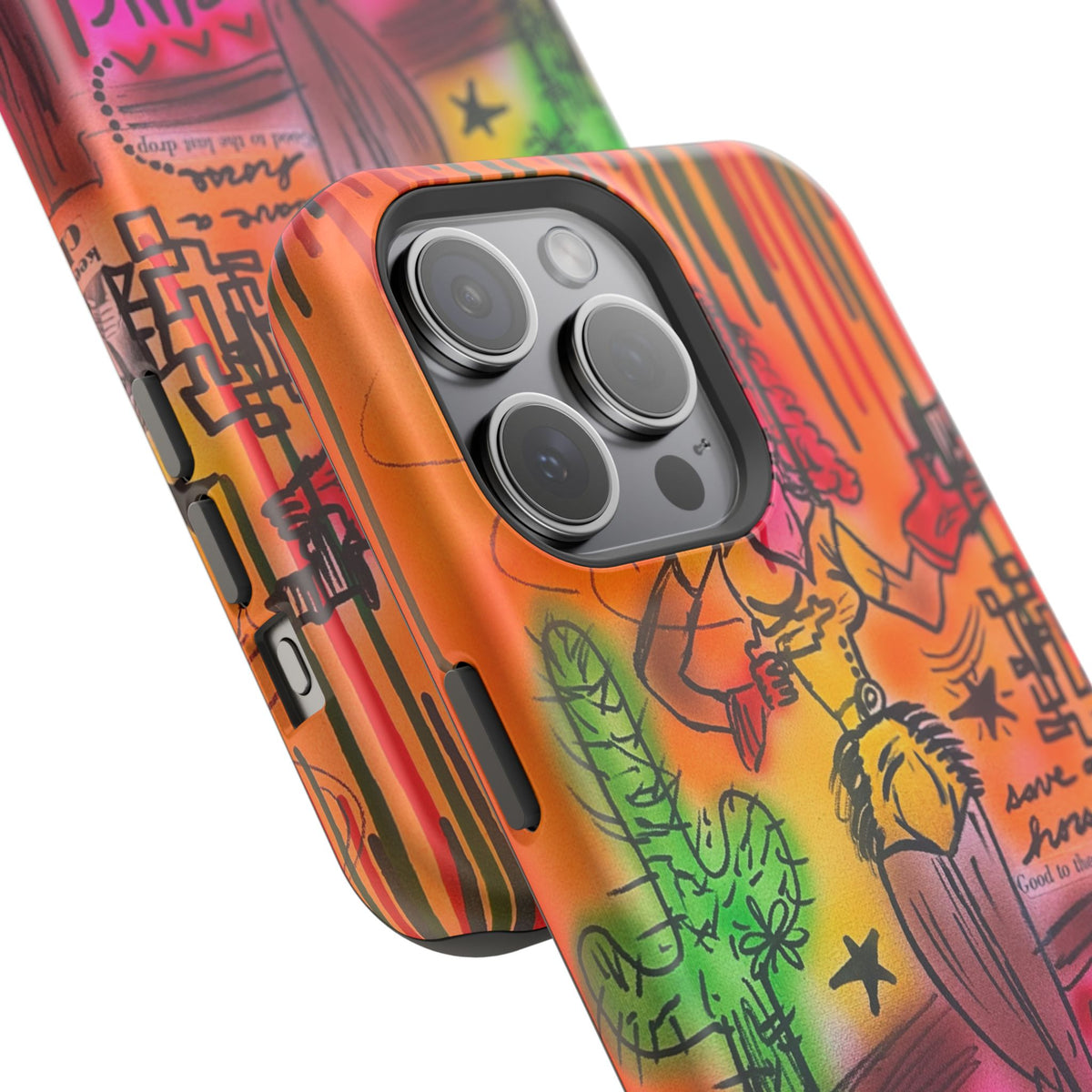 MagSafe "wild, wild west" airbrush iPhone case