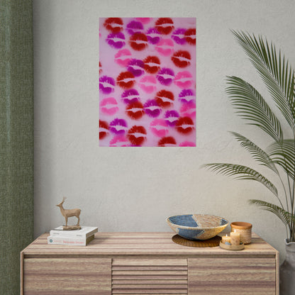 "mwah!" airbrush rolled print