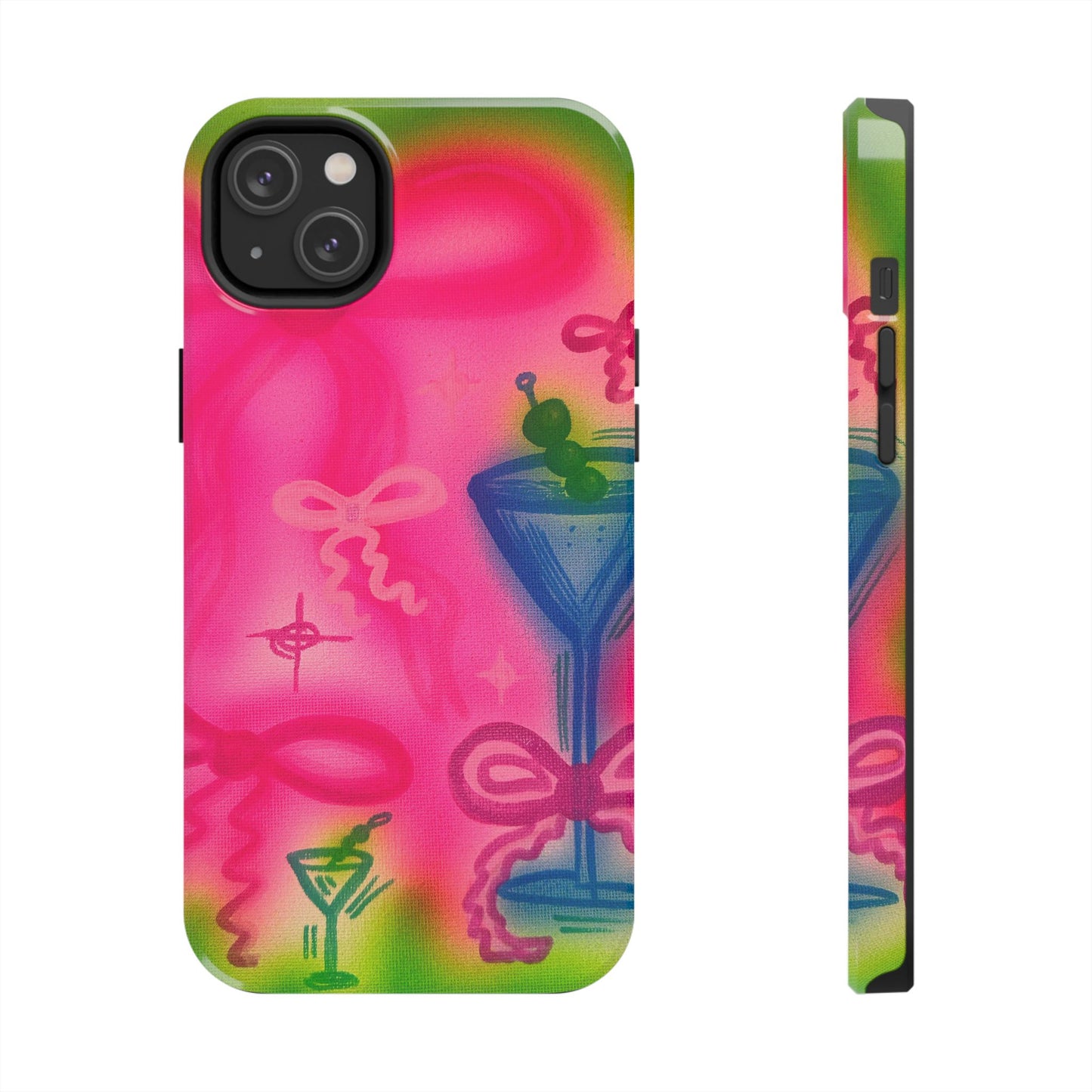 "bow martini" airbrush iPhone case