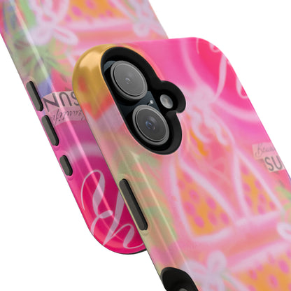 MagSafe "santa monica strawberry" airbrush iPhone case