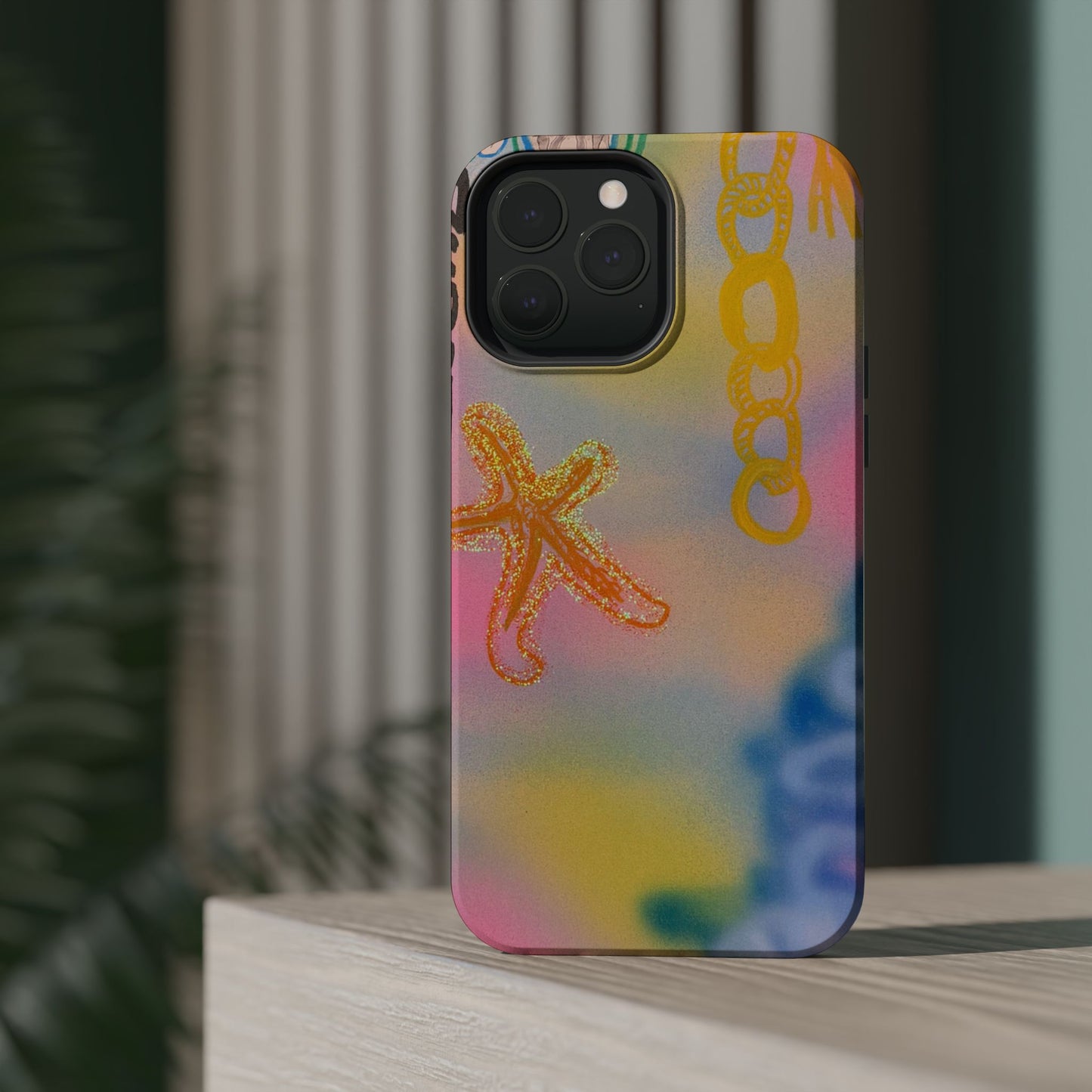 MagSafe "sweet starfish" airbrush iPhone case