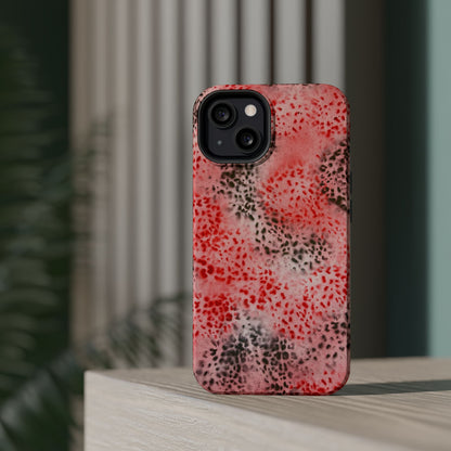 MagSafe "red cheetah" airbrush iPhone case