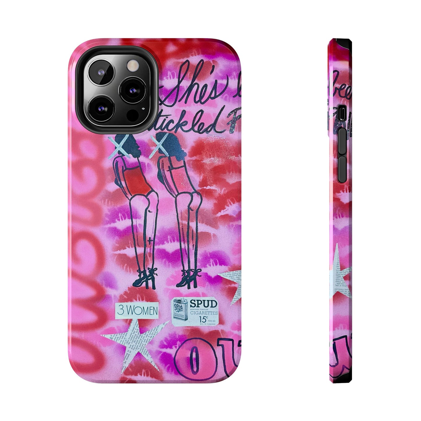"tickled pink" airbrush iPhone case