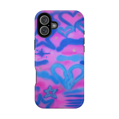 MagSafe "blue camo" airbrush iPhone case