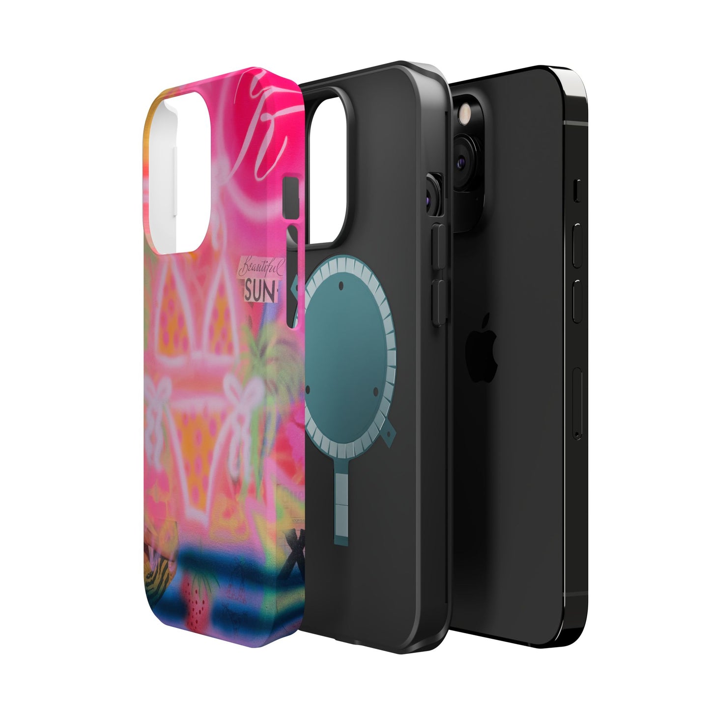MagSafe "santa monica strawberry" airbrush iPhone case