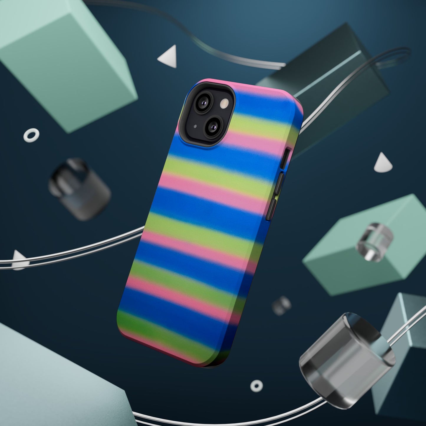 MagSafe "sherbet stripes" airbrush iPhone case