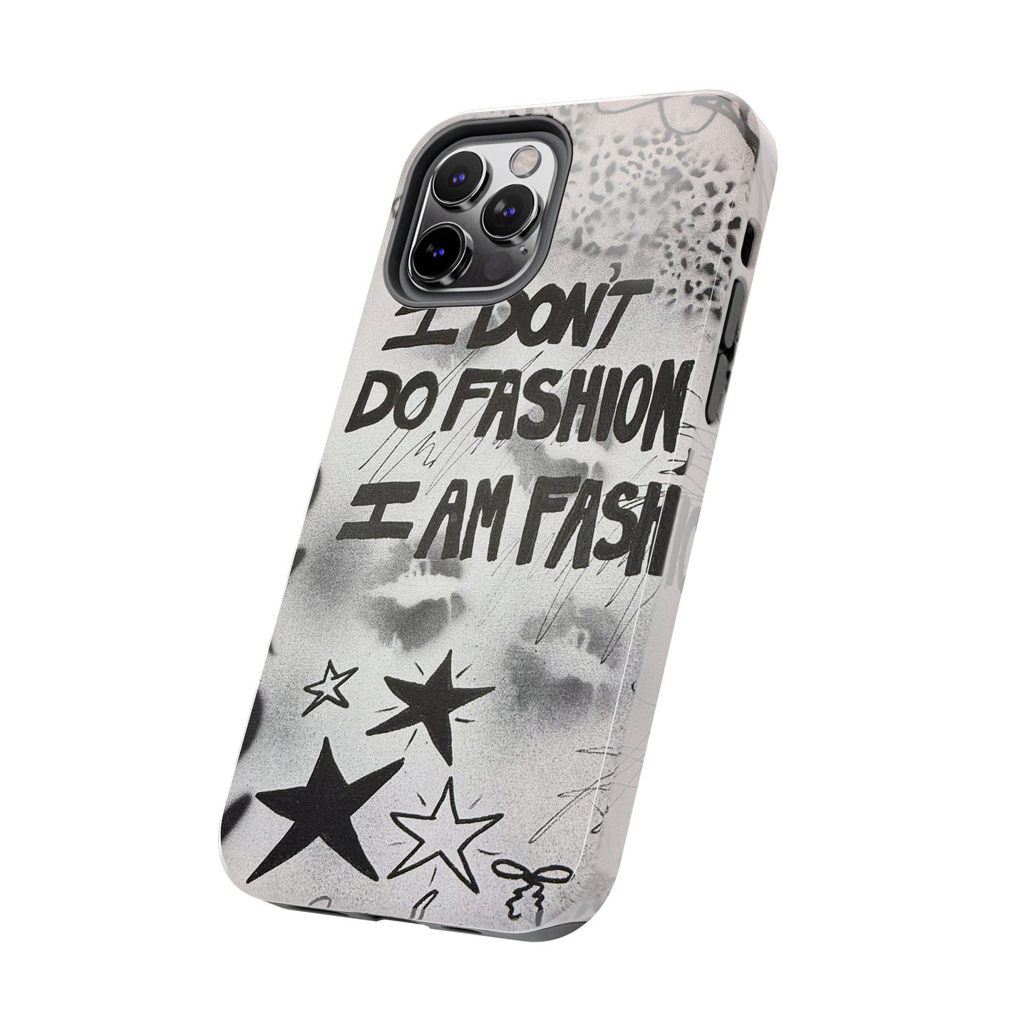 "i am fashion" airbrush iPhone case