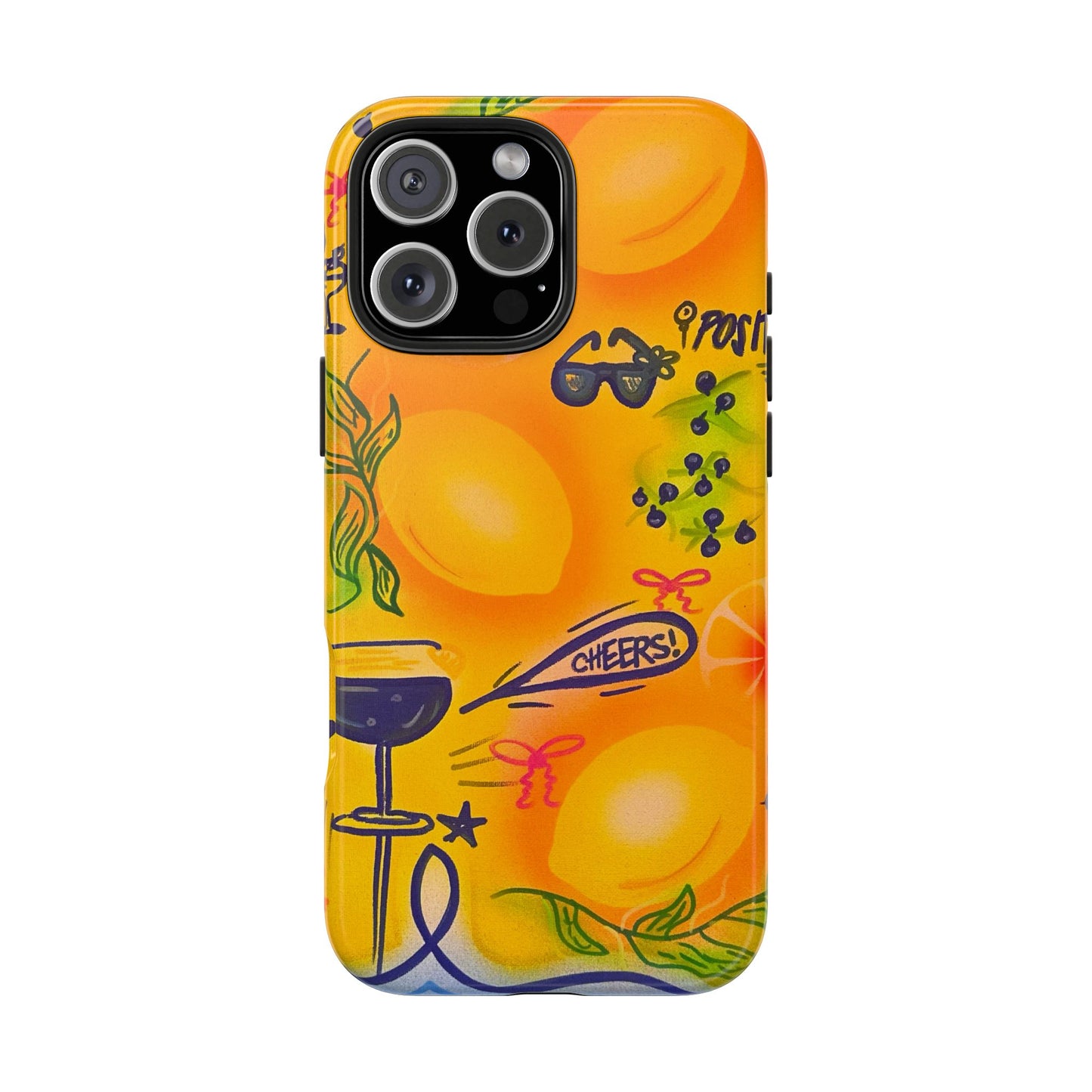 "citrus coastline" airbrush iPhone case
