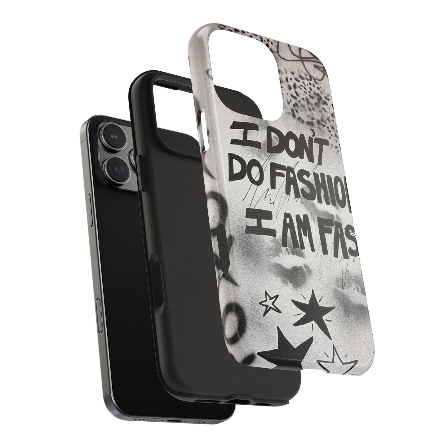 "i am fashion" airbrush iPhone case