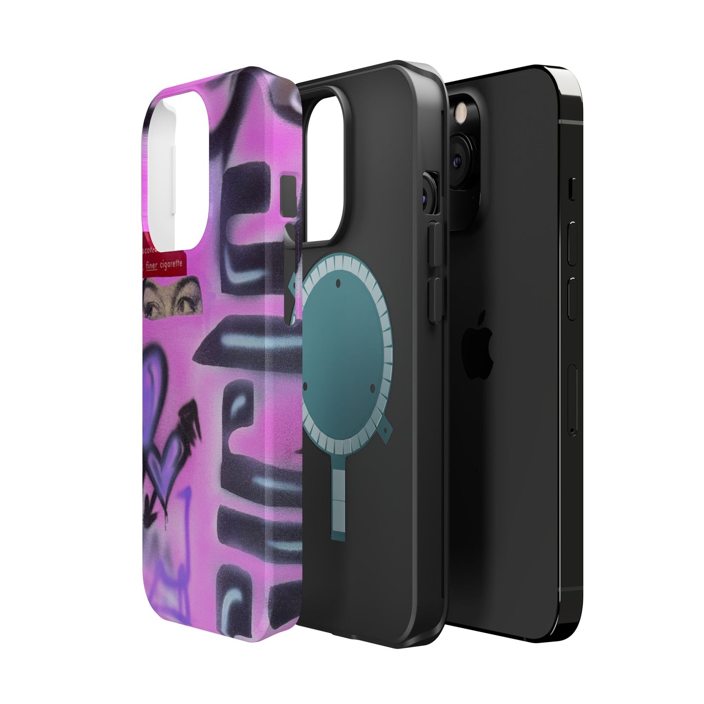 MagSafe "purple princess" airbrush iPhone case