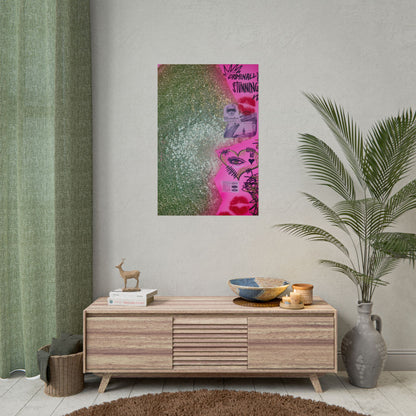 "glitter gloss" airbrush rolled print