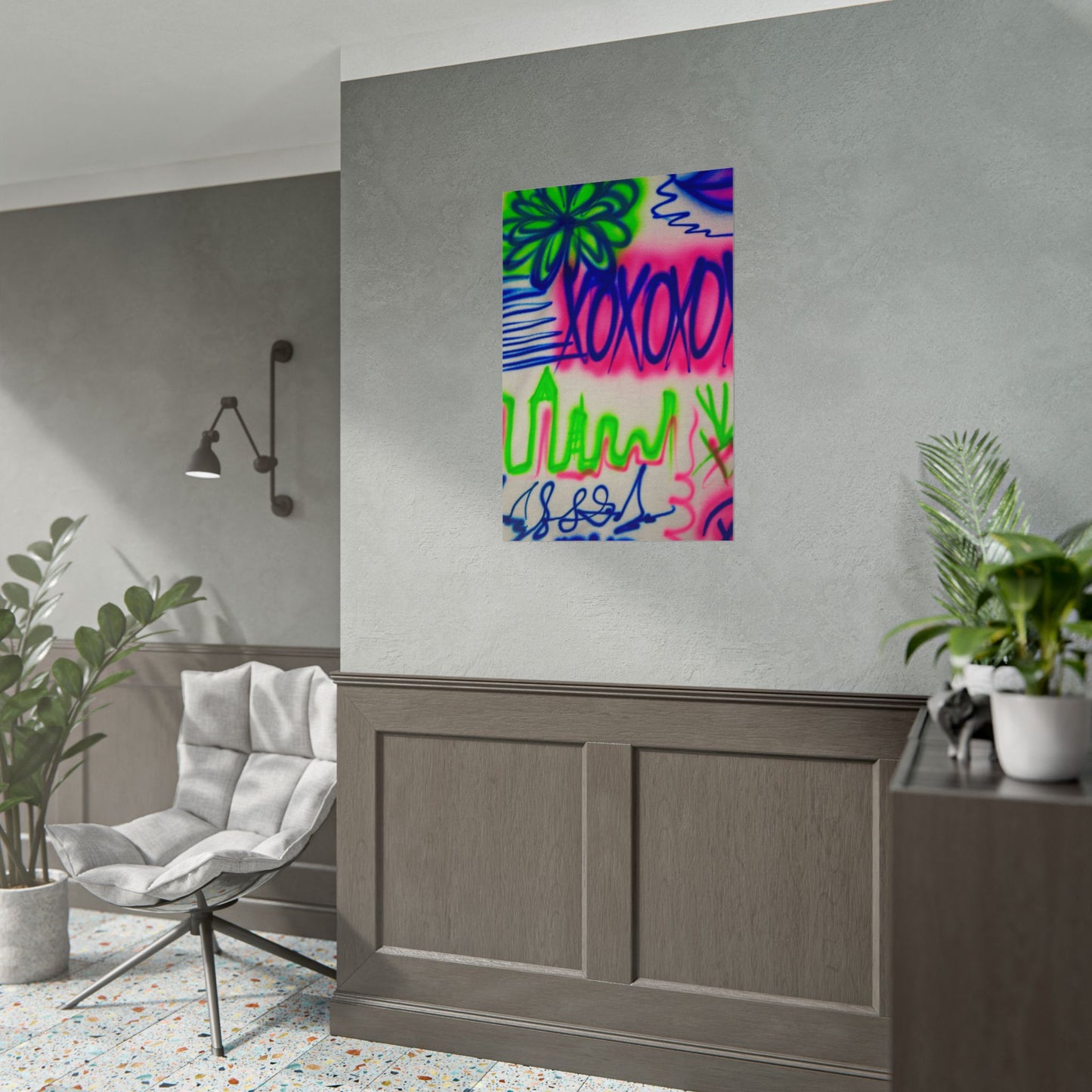 "city secrets" airbrush rolled print