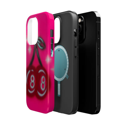 MagSafe "cherry 8ball" airbrush iPhone case