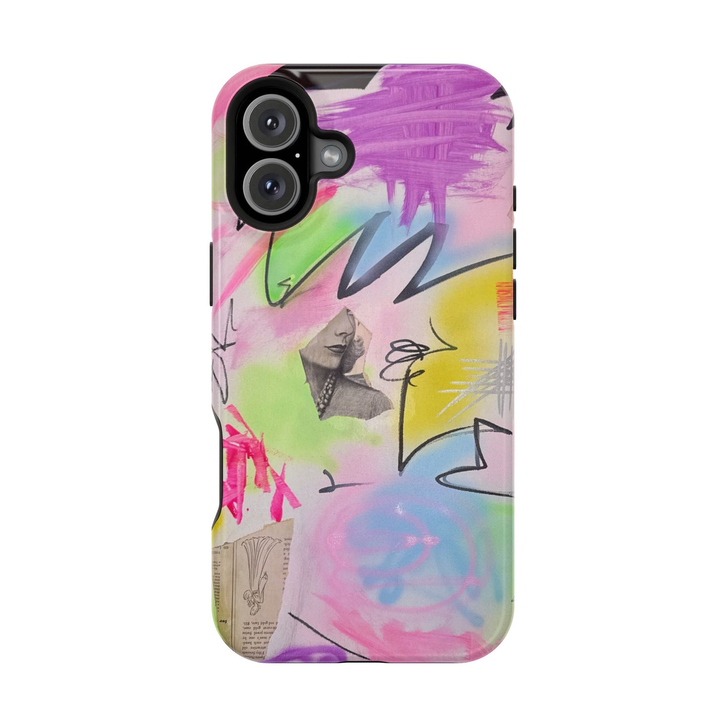 MagSafe "pastel static" airbrush iPhone case