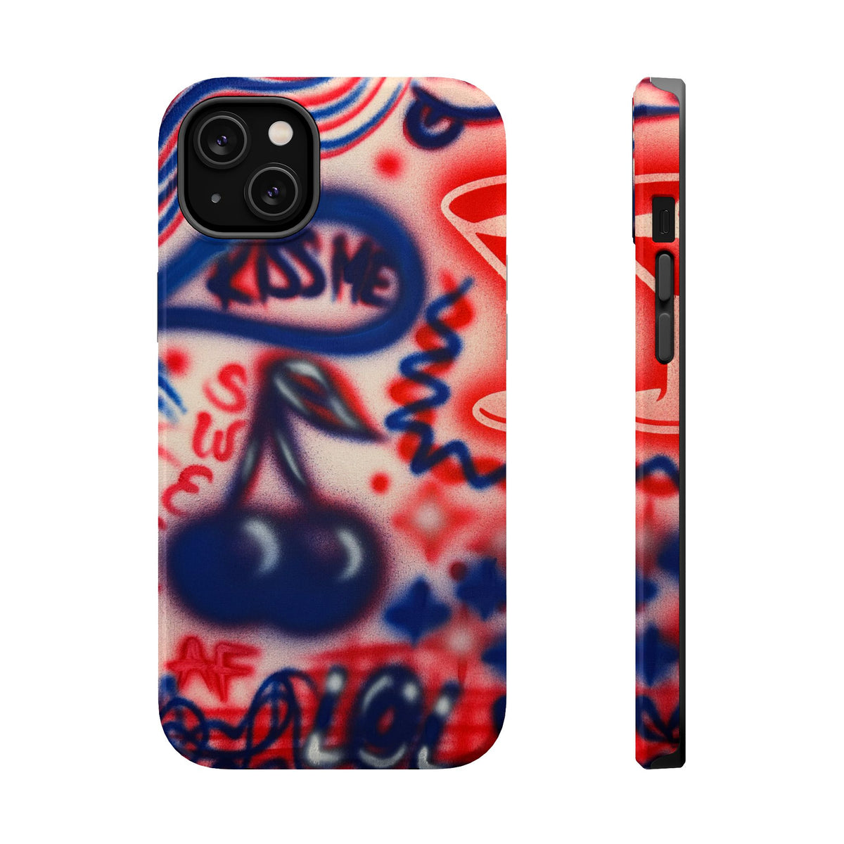 MagSafe „Kiss me“ Airbrush iPhone-Hülle