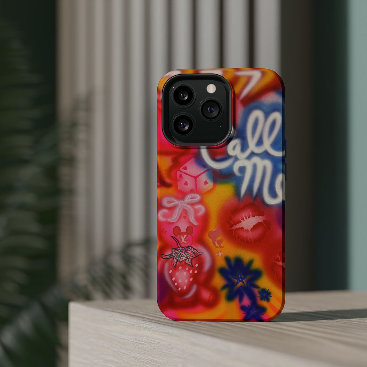 MagSafe "CALL ME!" airbrush iPhone case