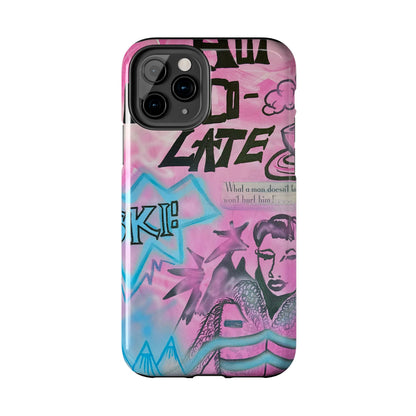"avant le ski" airbrush iPhone case
