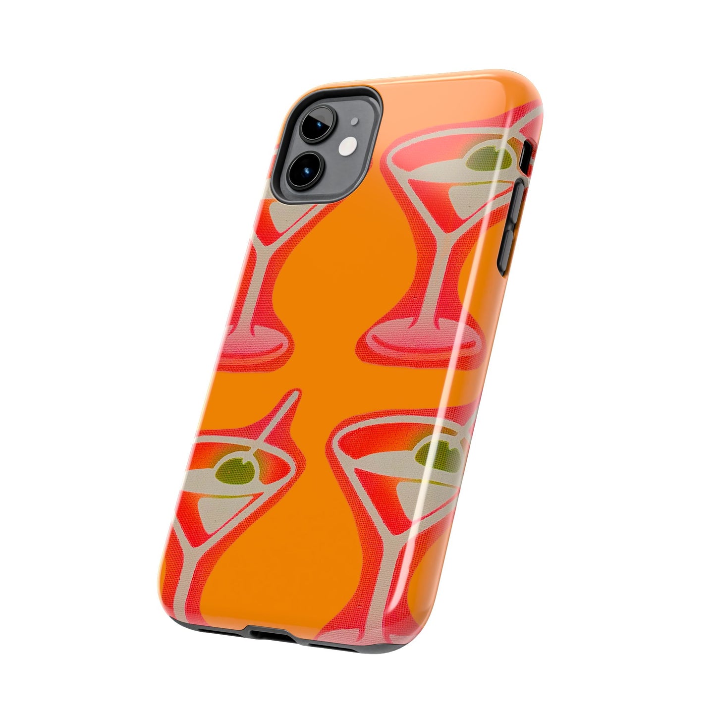 "shaken, not stirred” airbrush iPhone case
