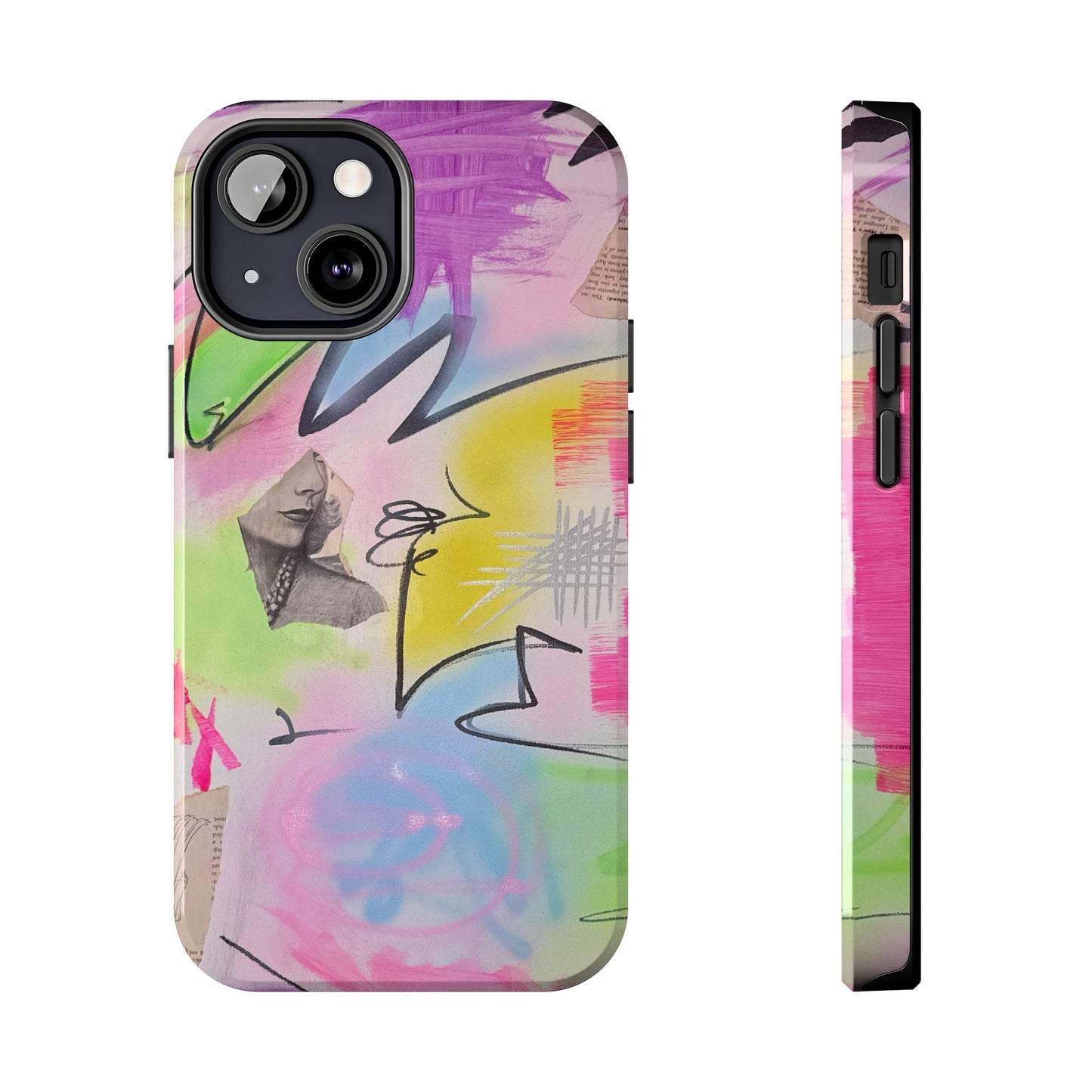 "pastel static" airbrush iPhone case