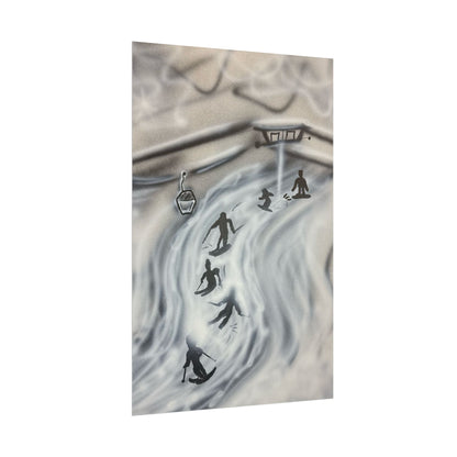 "avalanche" airbrush rolled print