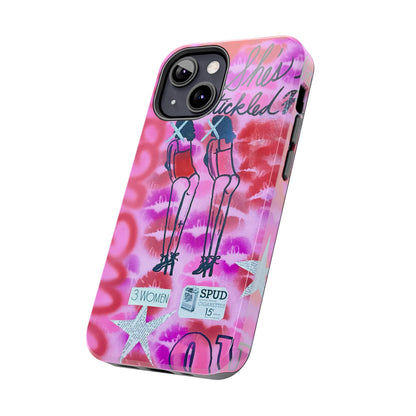 "tickled pink" airbrush iPhone case