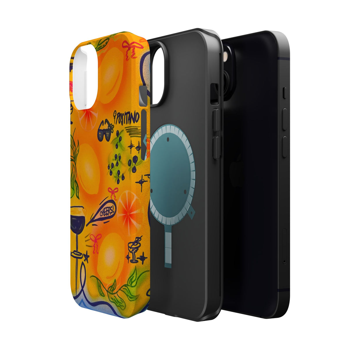 MagSafe Airbrush iPhone Hülle „citrus coastline“