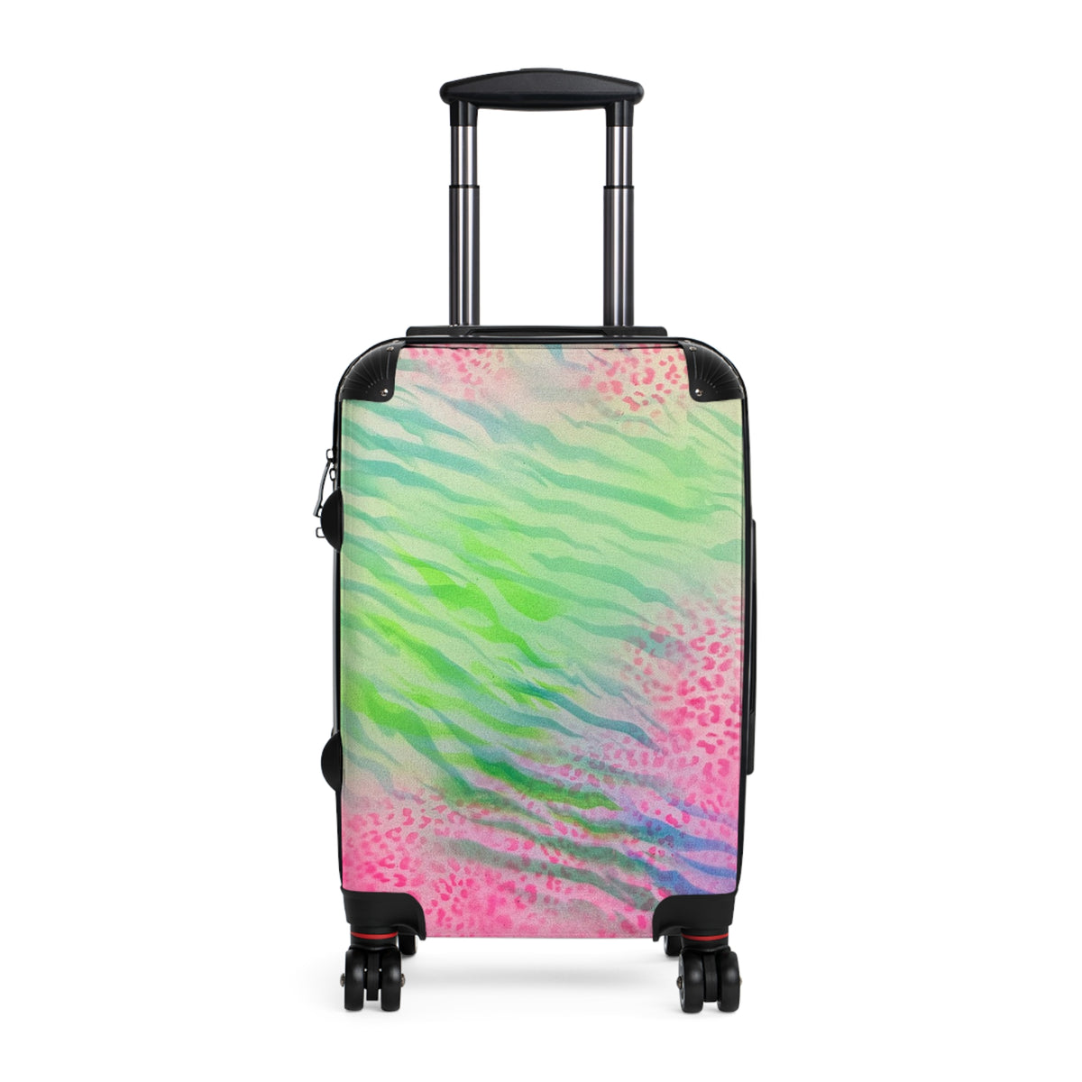 "teal cheetah" airbrush suitcase