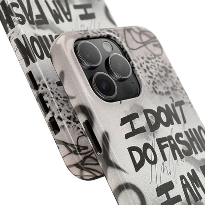 "i am fashion" airbrush iPhone case