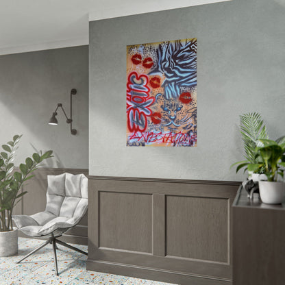 "exotic expectations" airbrush rolled print