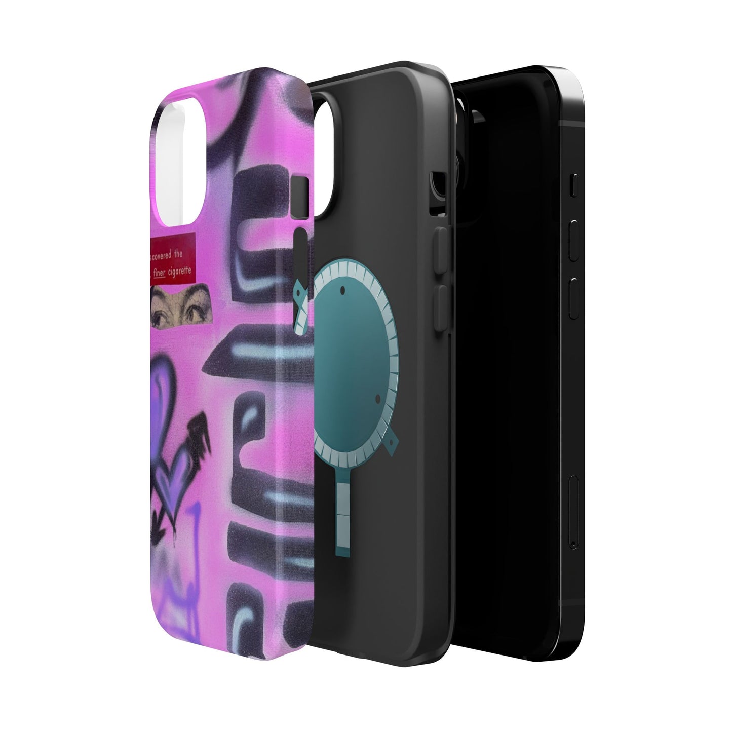 MagSafe "purple princess" airbrush iPhone case
