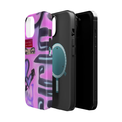 MagSafe "purple princess" airbrush iPhone case