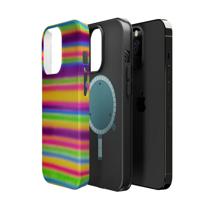 MagSafe "colorful stripes" airbrush iPhone case
