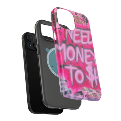 MagSafe "need $$ to shop" airbrush iPhone case