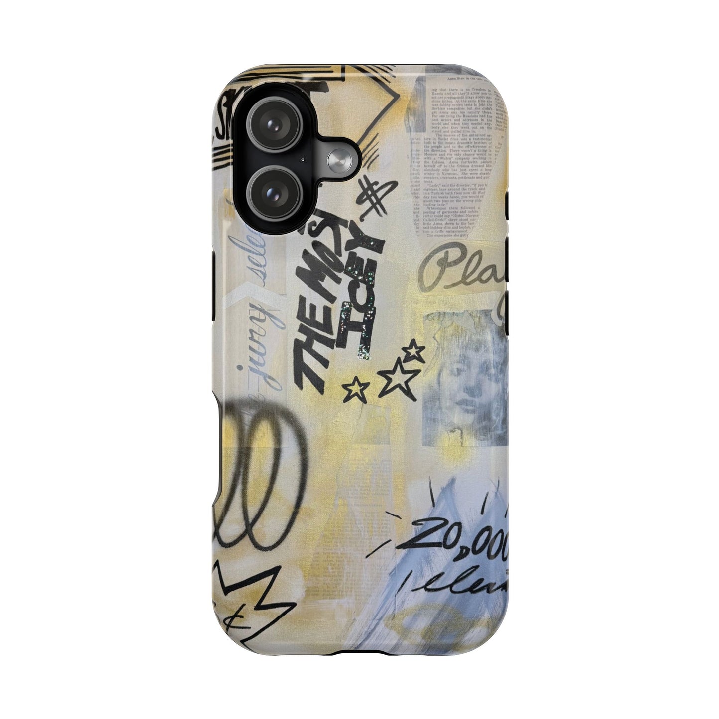 MagSafe "golden glacier" airbrush iPhone case