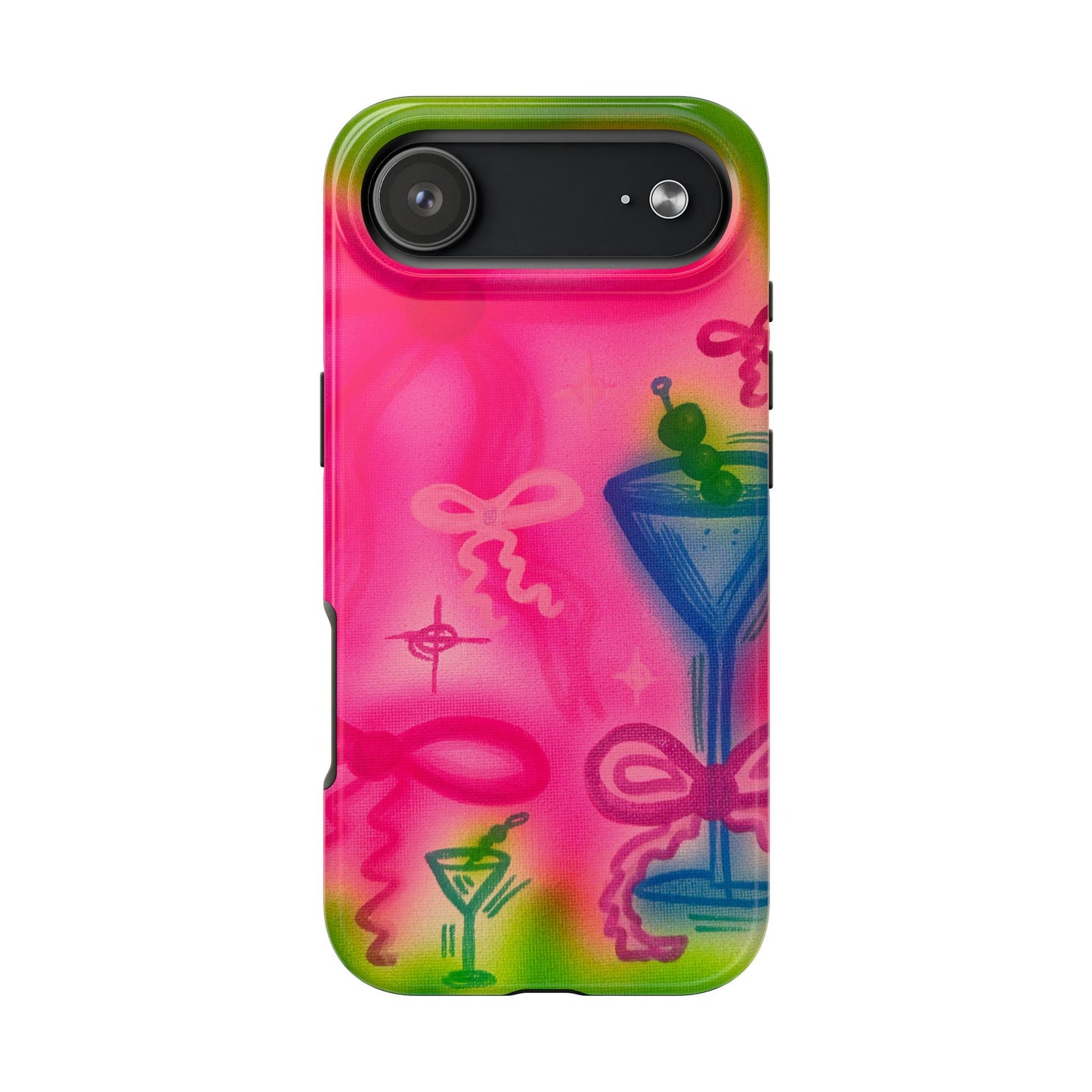 "bow martini" airbrush iPhone case