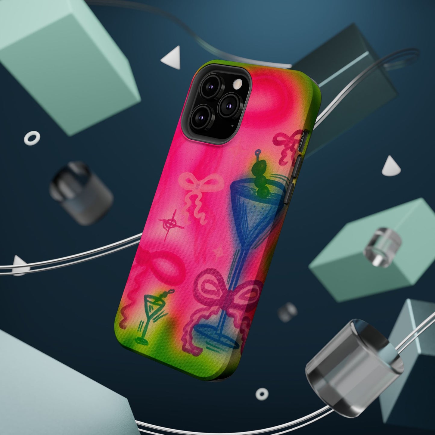 MagSafe „Bow Martini“ Airbrush-iPhone-Hülle