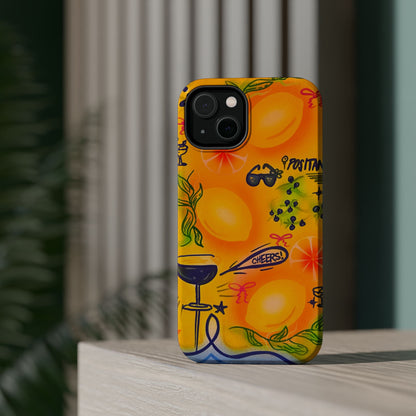MagSafe Airbrush iPhone Hülle „citrus coastline“