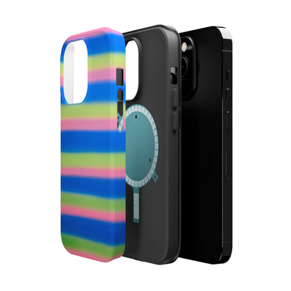 MagSafe "sherbet stripes" airbrush iPhone case