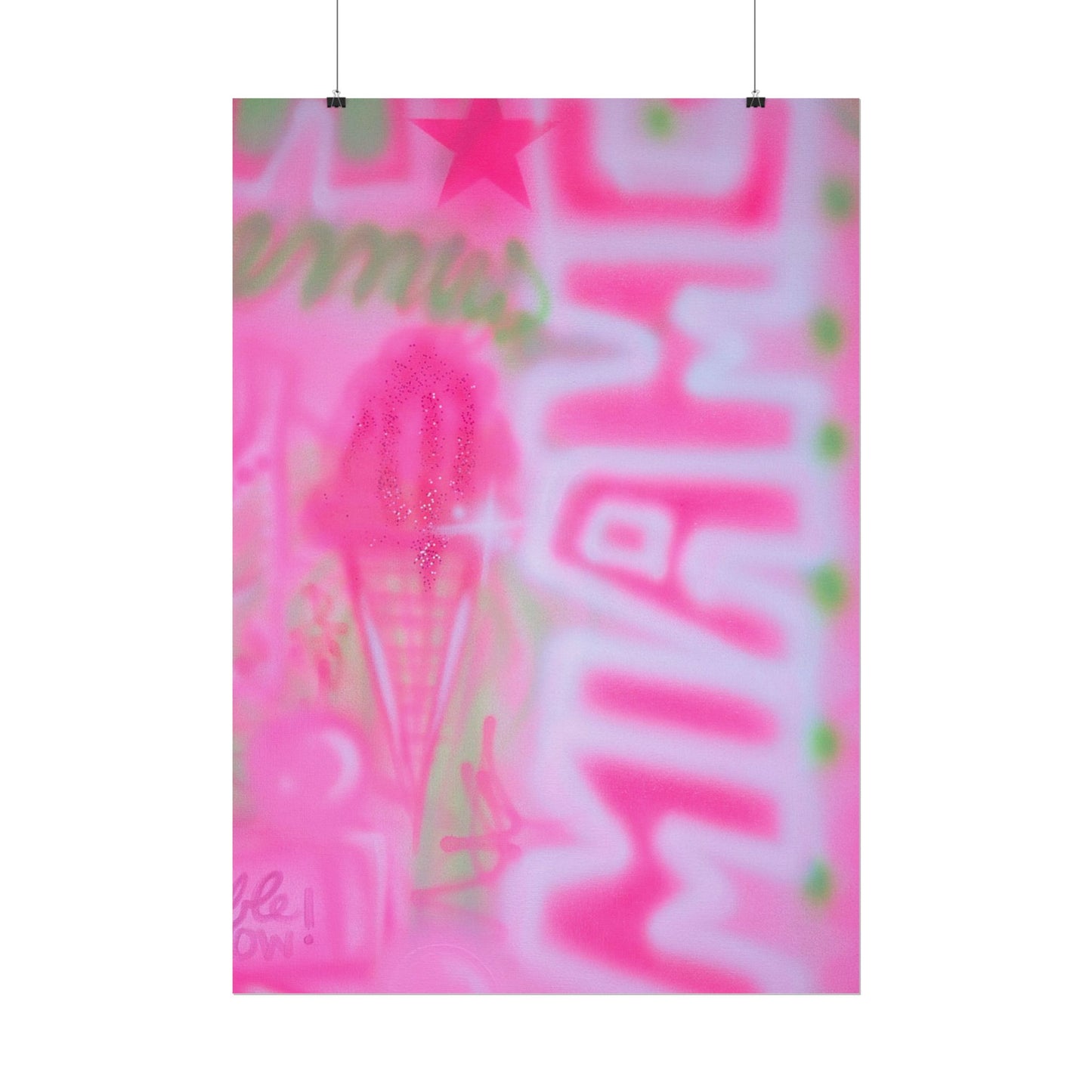 "sunset sorbet" airbrush rolled print