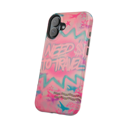 MagSafe "need $$ to travel" airbrush iPhone case