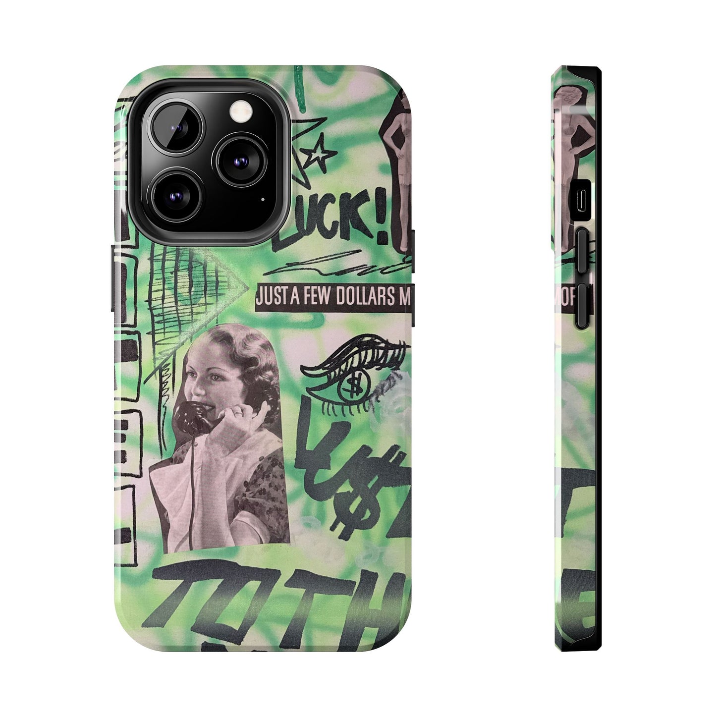 "lust over luck" airbrush iPhone case