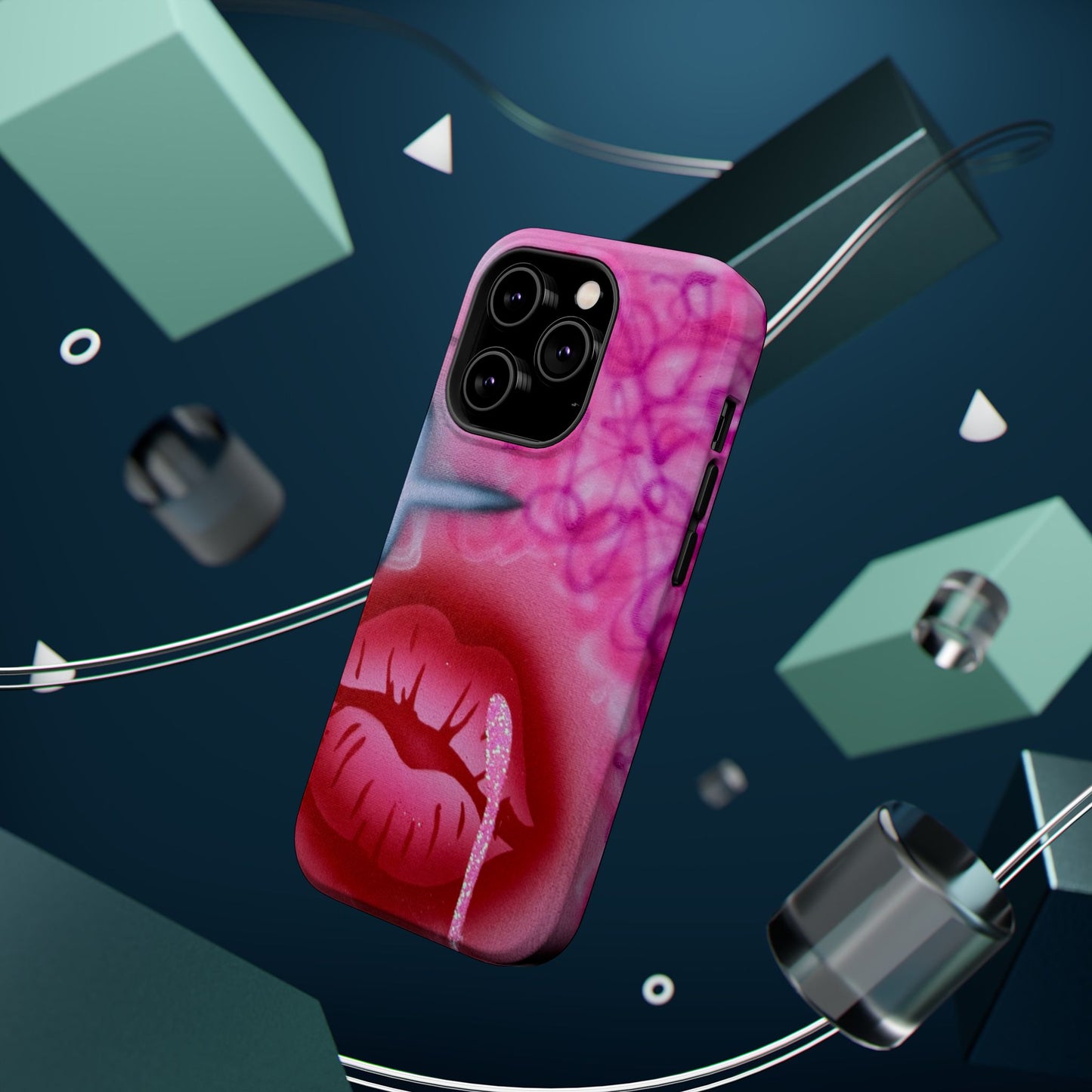 MagSafe limited edition "glitter aura" airbrush iPhone case