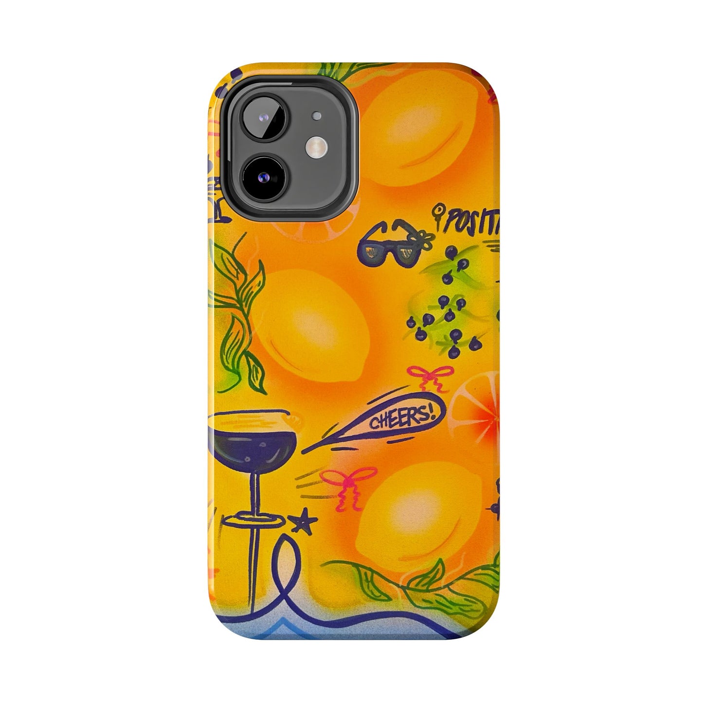 "citrus coastline" airbrush iPhone case