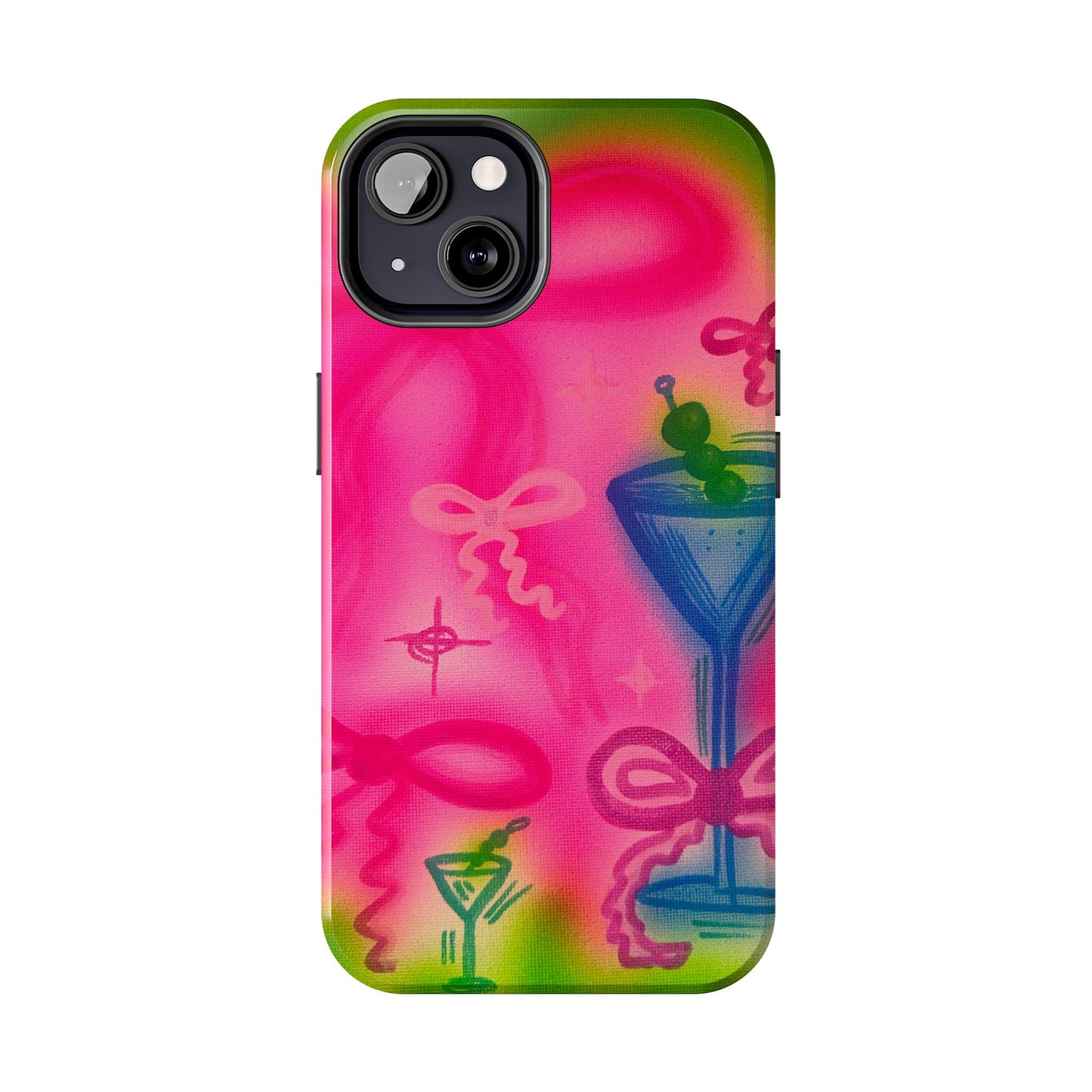 "bow martini" airbrush iPhone case