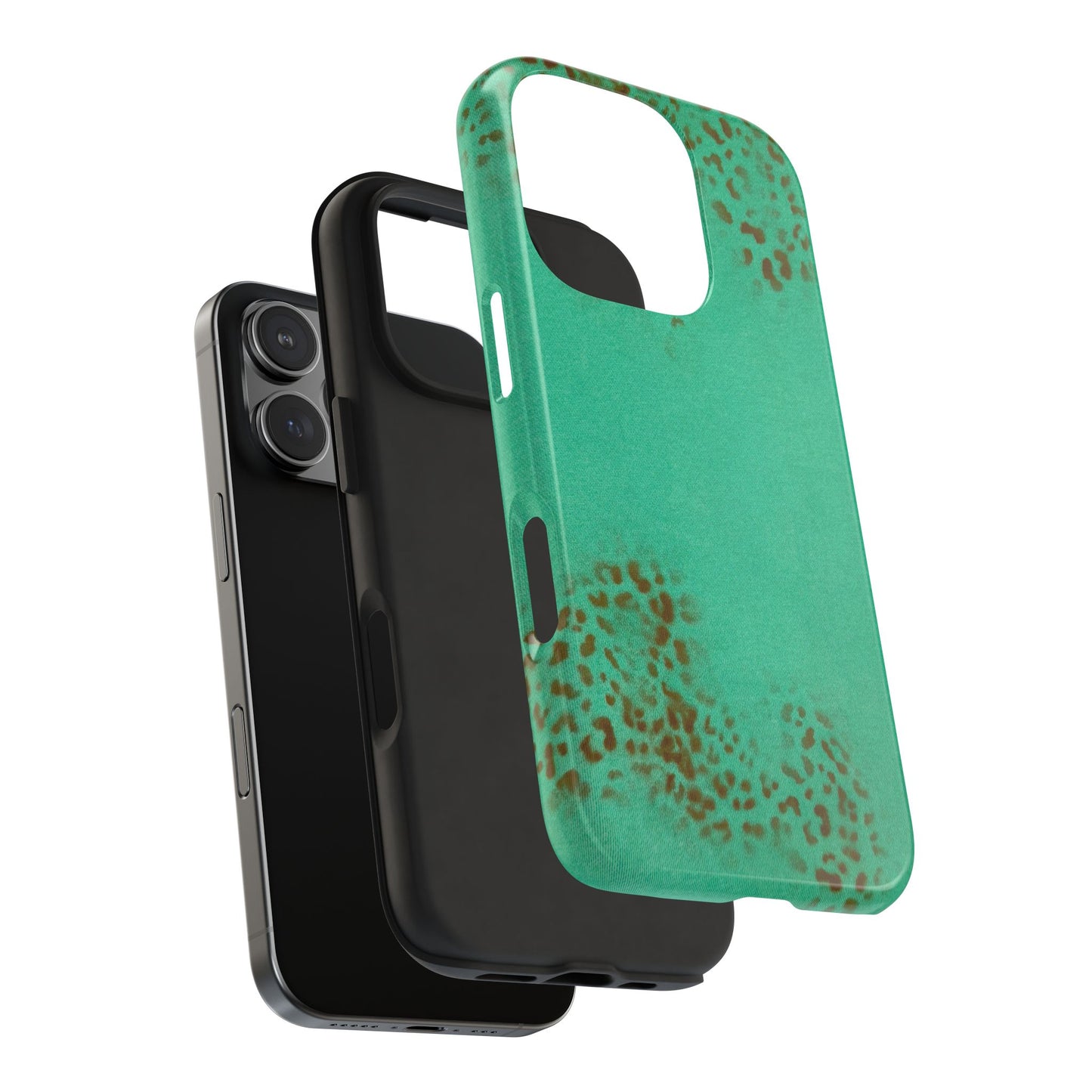 "teal cheetah" airbrush iPhone case
