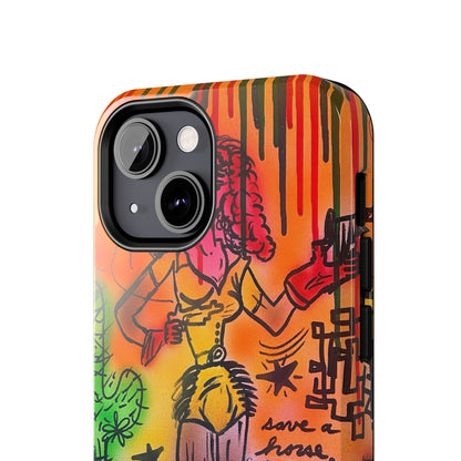 "wild, wild west" airbrush iPhone case