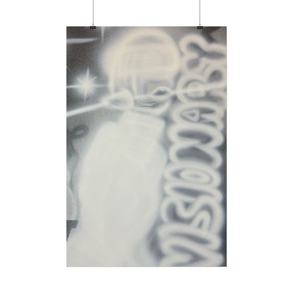 "visionary" airbrush rolled print