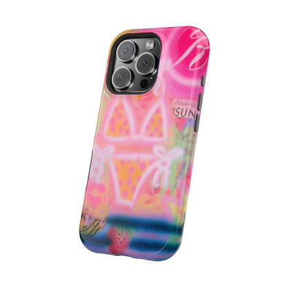 MagSafe "santa monica strawberry" airbrush iPhone case