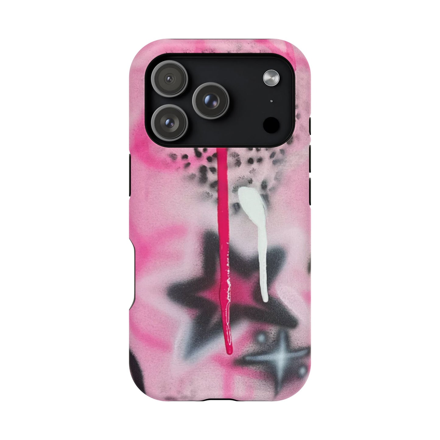 MagSafe "pink cheetah" airbrush iPhone case