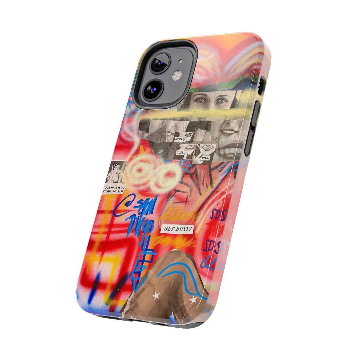"get busy!" airbrush iPhone case